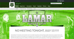 Desktop Screenshot of lamarsoccerclub.org