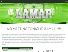 Tablet Screenshot of lamarsoccerclub.org